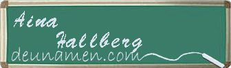 Aina Hallberg Visitenkarte